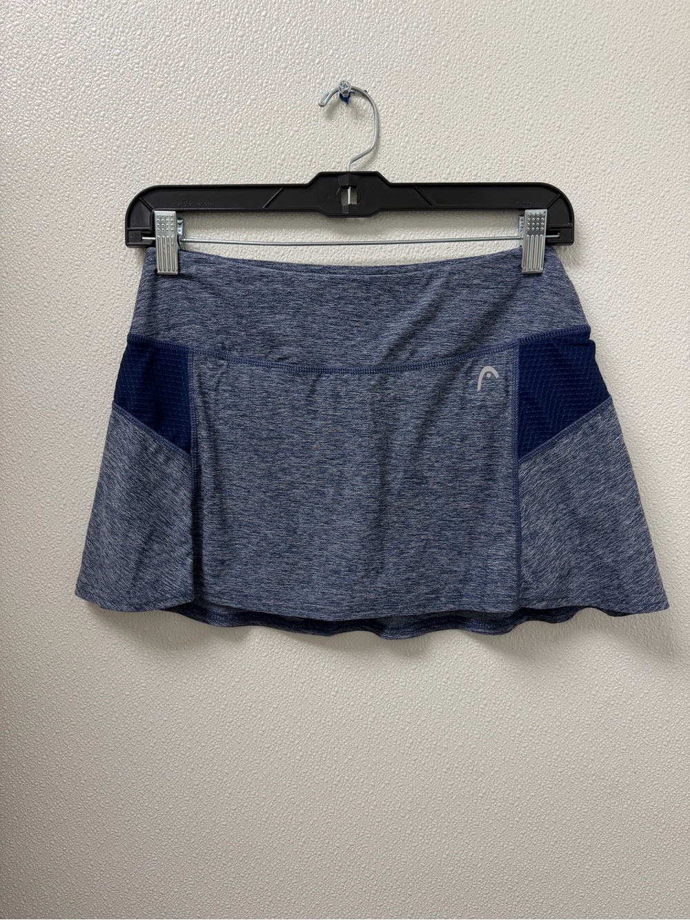 Head Blue Heather Skater Skort with Mesh Side Panels
